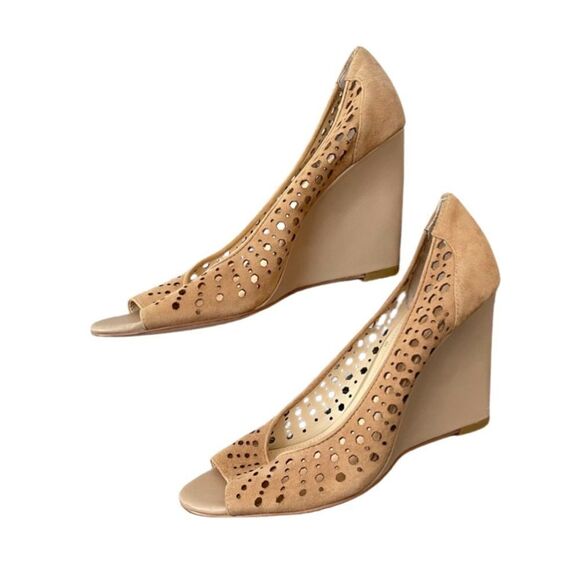 Calvin Klein nude wedges size 7.5 - Picture 1 of 7